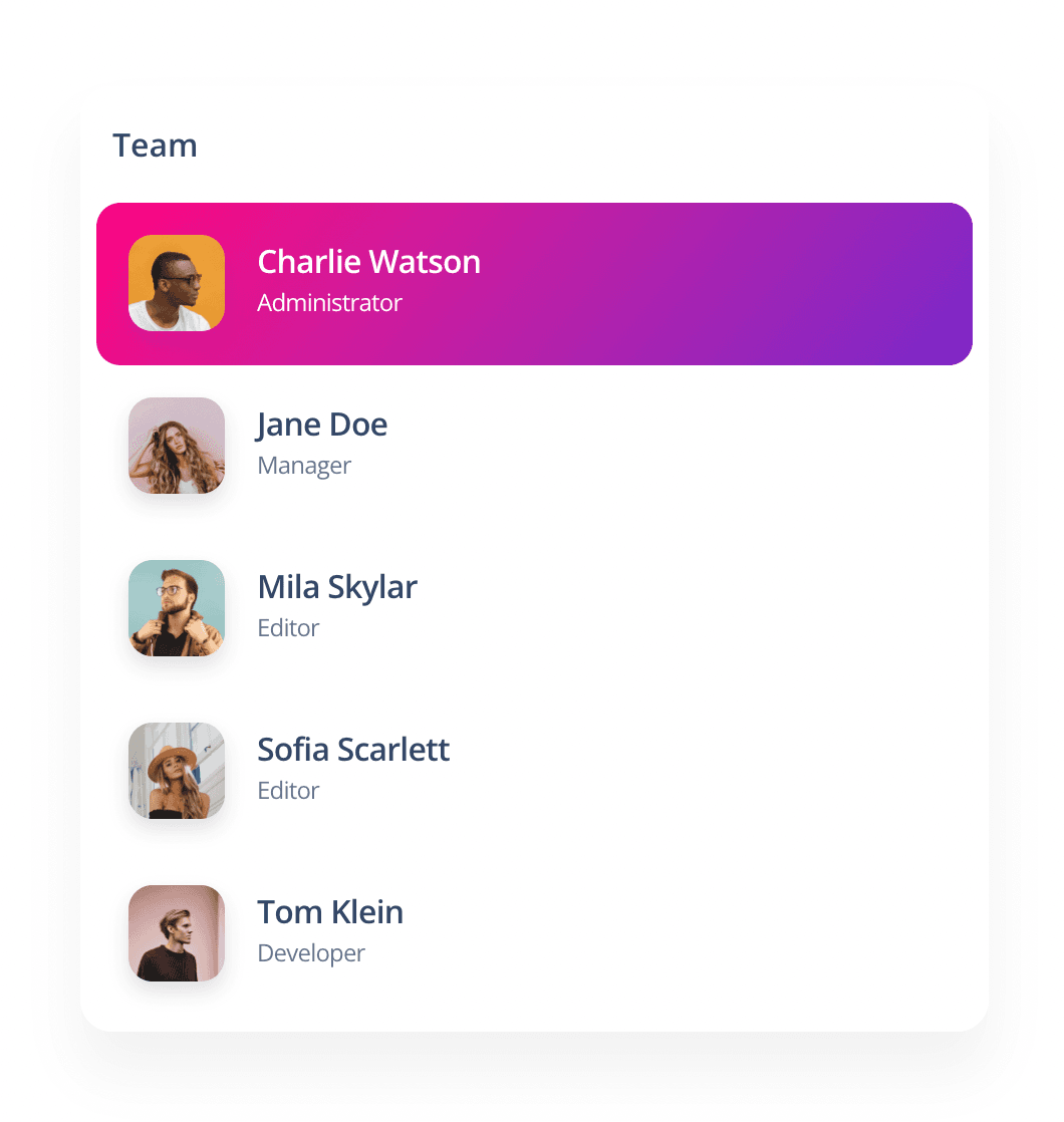 Team signup demo